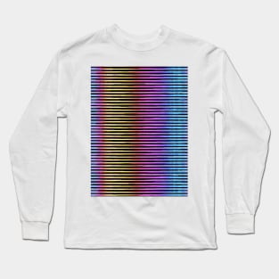 Geometric Futures #17 - Pattern Modular Synth Glitch Artwork Long Sleeve T-Shirt